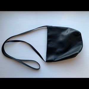 Baggu black leather crossbody purse